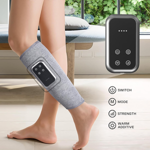 Masseur électrique sans fil pour les jambes avec chaleur, masseur à compression d'air pour les mollets, pour la circulation et le soulagement de la douleur, massage des tissus profonds - Product Image 3