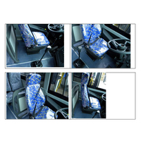 Chaise de bus bleu authentique, siège de passager avec ceinture de sécurité, pour conducteur de bus scolaire