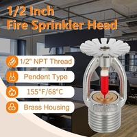 Système d'extinction d'incendie par sprinklers, acier inoxydable, entraînement par engrenages 360°, DN15/20 K5.6/K8.0, flexible, durable, facile à utiliser, 57-180 degrés