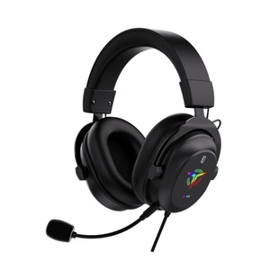 Rambotech RGB Wired Dynamic With <b>Microphone</b> Metal & Leather USB 1.95m Button Controls 20Hz-20kHz G4000W Ps4 Heads - Product Image 3
