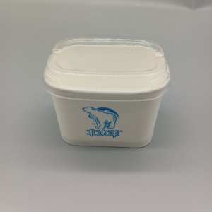 Tazón Rectangular Marrón para Ensaladas, Recubierto con PLA, Hecho de Cartón Blanco o Papel Kraft de Grado Alimenticio con Laminación de PE - Product Image 2