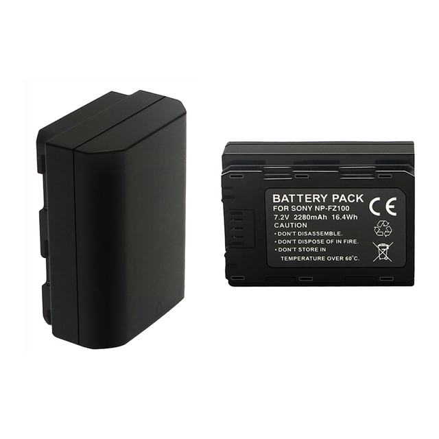 7.2V 2250mAh NP-FZ100 NP FZ100 NPFZ10 Rechargeable Lithium Battery for Sony Alpha 9, A9, A9R, A9S, A7R MARK 3 III, A7, BC-QZ1