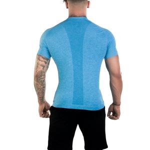 Ropa Deportiva de Gimnasio OEM, Ropa de Entrenamiento, Ropa Deportiva con Logotipo Personalizado, Secado Rápido, Ajustada, Camiseta Deportiva sin Costuras para Hombre - Product Image 4