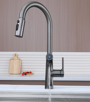 Robinet de cuisine moderne le plus vendu, purificateur d'eau extractible double usage, robinet d'eau chaude et froide 4-en-1 pour hôtel et usage domestique, 5+ ans