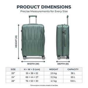 Ensemble de 3 valises de voyage à roulettes en PP avec logo personnalisé, poignée large, unisexe - Product Image 3