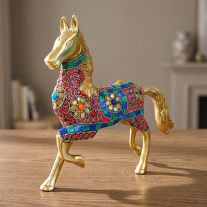 Décoration d'intérieur au design moderne, sculpture de cheval en laiton, plaque décorative élégante, œuvre d'art à prix de gros - Product Image 5