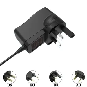 Enchufe británico de alta calidad 5V 1a 2a Ac Dc adaptador de corriente 5V 3a 4a 12V 1a 2a fuente de alimentación 12V Ac adaptador de corriente 5V 1a 2a