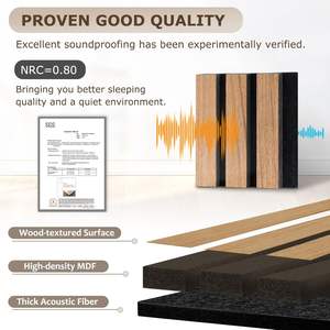 Panel de Pared Acústico de Madera Negra, Paneles Decorativos de Madera Acústica, Absorbentes de Sonido para Cine, Sala de Cine - Product Image 4