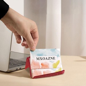 Support de téléphone portable en acrylique avec logo imprimé en plusieurs couleurs, porte-cartes de visite pour bureau - Product Image 6