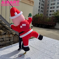 Père Noël gonflable grimpeur de mur pour Noël, Père Noël gonflable personnalisé pour la décoration extérieure des fêtes