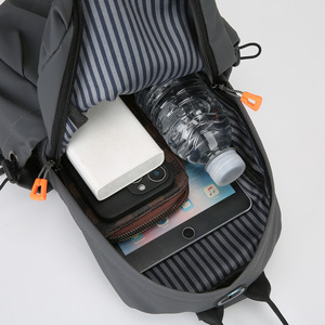 Men's Crossbody <b>Bag</b> Large Capacity Breathable Chest Pack Everyday Commuting Shoulder <b>Bag</b> Gray Black Dark Blue Solid Color - Product Image 4