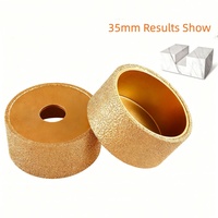 Meule abrasive en oxyde d'aluminium à brasage sous vide, profil de bord parallèle, pour polissage de marbre et d'angles, direct usine