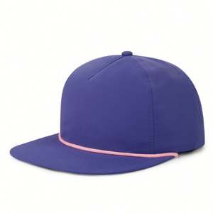Factory Custom Sporty 5-Panel Snapback Baseball <b>Cap</b> with <b>Flat</b> Brim Common Fabric - Product Image 5