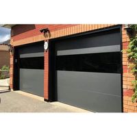 Porte de garage sectionnelle double Prima, grande taille, automatique et isolée, pour garage à deux voitures