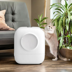 Große vollständig geschlossene Premium-Katzen toilette Selbst reinigende halbautomat ische Toilette mit Katzen produkten und Zubehör mit hoher Kapazität - Product Image 1