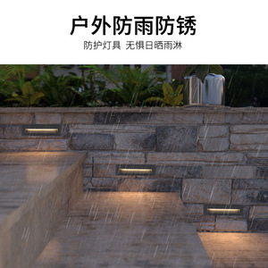 Led ngoài trời cầu thang Đèn lối đi hành lang bước nhúng đèn vườn công viên Góc bước thang đèn - Product Image 2