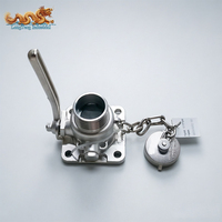 Vanne à boisseau sphérique d'entrée d'air BSP SS316 de 1,5 po, accessoire pour conteneur, coupe-circuit rapide ignifuge