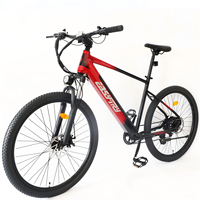 Fabricant chinois de vélos électriques 27,5 pouces avec batterie intégrée, 7 vitesses, 48V 350W, cadre en alliage, VTT 32 km/h, vente de vélos électriques de montagne personnalisés