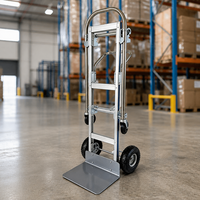 Chariot de manutention industriel robuste pliable pour escaliers, avec roues en caoutchouc à quatre roues, pour entrepôt et usage OEM