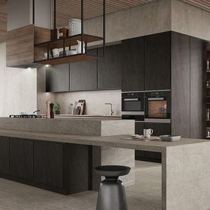 Gabinetes de Cocina de Diseño Italiano Personalizados, Estilo Moderno, con Paneles de Madera Enchapada y Lacado de Alto Brillo, con Isla de Lujo - Product Image 6