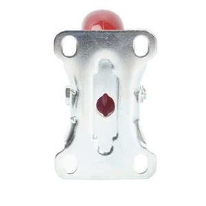 Rueda de plástico PU para carrito, rueda giratoria de material fresco, resistente a baja temperatura, 4 pulgadas, venta al por mayor - Product Image 5