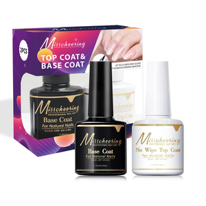 Kit de vernis à ongles gel UV transparent 7,5 ml – Base, primer, top coat, finition gel transparente – Séchage LED – Fournitures de manucure professionnelle - Product Image 1