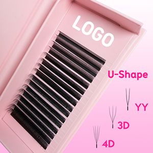 Ciglia a W Meecil 3D 4D 6D 8D 10D 5D, ciglia a forma di W personalizzabili con etichetta privata, 0.07 <span class=keywords><strong>C</strong></span> DD Curl - Product Image 5