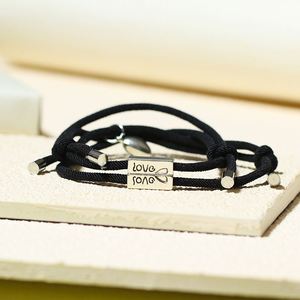 2Pcs/pair Braided <b>Rope</b> Heart Couple <b>Bracelets</b> Magnetic Heart Charm Fashion <b>Rope</b> Chain <b>Bracelets</b> Love Pendent <b>Bracelet</b> - Product Image 4