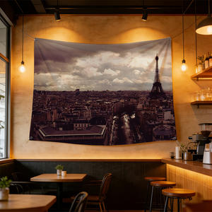 Drapeau de la silhouette de <span class=keywords><strong>Paris</strong></span> 90x150cm - Réchauffez chaque espace - Prêt pour les cafés, bars, maisons et fêtes - Product Image 1