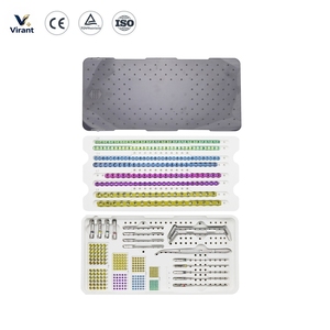Kit de Instrumentos Quirúrgicos Veterinarios para Placas y Tornillos Ortopédicos, Placas de Bloqueo Multicolor, Herramientas Quirúrgicas para Fracturas Animales - Product Image 1