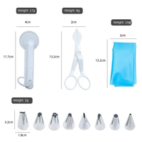 Ensemble de 13 embouts de décoration de gâteaux, embouts de pâtisserie pour glaçage, avec ensemble de cuillères doseuses