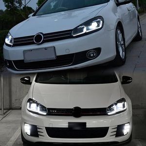 Feux avant HCMOTIONZ pour <span class=keywords><strong>Volkswagen</strong></span> <span class=keywords><strong>Golf</strong></span> 6 MK6 2008-2013, projecteur à ligne blanche, ensemble de feux avant de voiture - Product Image 2