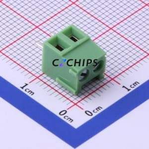 XY303V-3.81-2P Screw Terminal Block Through hole Component (THT),P=3.81mm Connector 1x2P 3.81mm Green Through Hole - Product Image 1