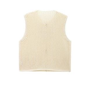 GX6195 Nouveau <span class=keywords><strong>Pull</strong></span> Tricoté Élégant <span class=keywords><strong>Femme</strong></span> 2024, Gilet Boutonné <span class=keywords><strong>Sans</strong></span> Manches, Mode Décontractée, Maille Épaisse - Product Image 5