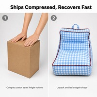Kinder-Samt-Mini-Sofa mit Waschbarem Bezug Faltbares Design Tragegriff - Moderner Stil für Kinder ab 2 Jahren
