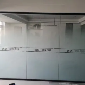 Logo Carving Partitie Privacy Frosted Film Glas Kantoor Badkamer Frosted Raamfolie