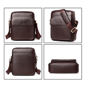 स्टाइलिश पुरुषों की crossbody गोफन बैग चमड़े के दूत कंधे बैग - Product Image 2