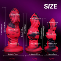 Dildo Anal de Fantasía con Nudo Grande, Silicona Líquida Realista, Suave, con Movimiento de Empuje, Juguetes Sexuales, Dildo Monstruoso Enorme para Hombres y Mujeres