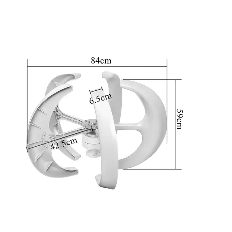 Produsen grosir Generator listrik angin kecil 12V/24V turbin angin Spiral sumbu vertikal turbin angin untuk rumah