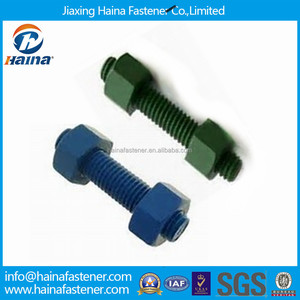 China PTFE recubierto de ASTM A193 B7/ A320-L7 perno <span class=keywords><strong>prisionero</strong></span> con 2h tuercas hexagonales - Product Image 3