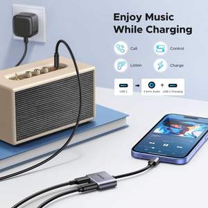 UGREEN-Chargeur casque USB C vers 3.5mm, câble <span class=keywords><strong>adaptateur</strong></span> de type C, convertisseur d'écouteurs AUX 3.5mm pour <span class=keywords><strong>Huawei</strong></span> Samsung - Product Image 2