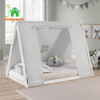 Tente de jeu en bois pour enfants, pour l'intérieur et l'extérieur, idéale pour la chambre et les fêtes dans le salon