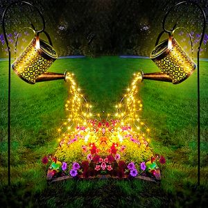 Lampes de jardin solaires pour l'extérieur Lanterne solaire suspendue Arrosoirs avec crochet de <span class=keywords><strong>berger</strong></span> pour <span class=keywords><strong>lampe</strong></span> de décoration de pelouse de cour de patio - Product Image 1