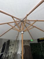 Parasol commercial moderne pliable grand format 9 pieds, octogonal, avec structure en aluminium et toile, pour table extérieure, marché, patio, parc