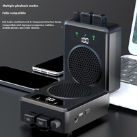 Amplifier Mini Nirkabel 10W Model Pribadi untuk Penggunaan di Rumah dan Luar Ruangan, Satu-ke-Dua Mikrofon Lavalier Kecil Model Lebah, Penerima Plastik untuk Guru