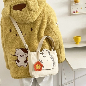 Túi Vải Đeo Vai Nữ Túi Sách Hình Hổ Nhỏ Dễ Thương Cho Nữ Sinh Đại Học Túi Mua Sắm Dung Tích Lớn Vải Cotton Túi Tote Lớn - Product Image 6