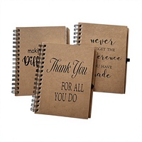 Carnet de Gratitude A6 en Papier Kraft Magnétique à Spirale, 100 Feuilles, Vente Chaude en Gros