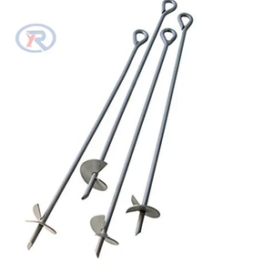 Ancla <span class=keywords><strong>de</strong></span> Tierra <span class=keywords><strong>de</strong></span> Acero Helicoidal <span class=keywords><strong>de</strong></span> Alta Resistencia con Recubrimiento en Polvo o Galvanizado, con Anillo para Cercas y Tiendas <span class=keywords><strong>de</strong></span> Campaña - Product Image 5