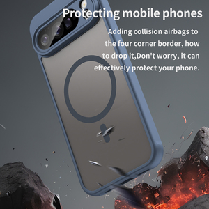 Étui magnétique antichoc OMEVE pour Google Pixel <span class=keywords><strong>10</strong></span> Pro XL 10A 9 Pro XL 9A, protection contre les chutes, coque arrière de téléphone translucide mate - Product Image 2