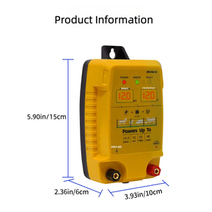 Controlador de Cercas Eléctricas de Baja Impedancia (1.5-3 Joules) para Ovejas, Ganado, Caballos y Aves de Corral, Alcance de 12KM, Modelo P8, para Cría de Animales y Producción de Carne - Product Image 1